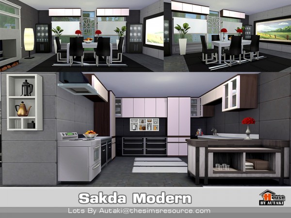  The Sims Resource: Sakda Modern house by autaki