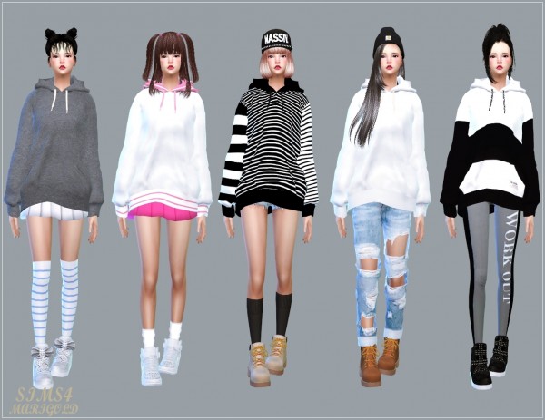 SIMS4 Marigold: Hoodie for female • Sims 4 Downloads
