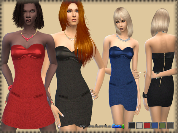  The Sims Resource: Dress & Leather Bodice by Bukovka