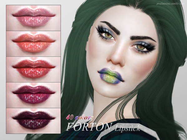  The Sims Resource: Forton Lipstick N77 by Pralinesims
