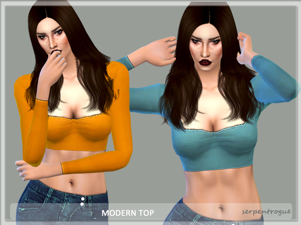  The Sims Resource: Modern Tops by Serpentogue