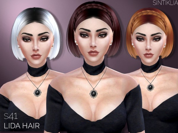  The Sims Resource: Sintiklia   Hair 41 Lida+braid