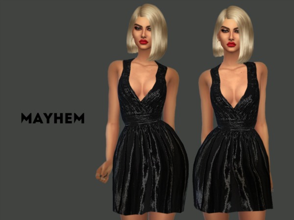  The Sims Resource: Leather Dress 01 by NataliMayhem