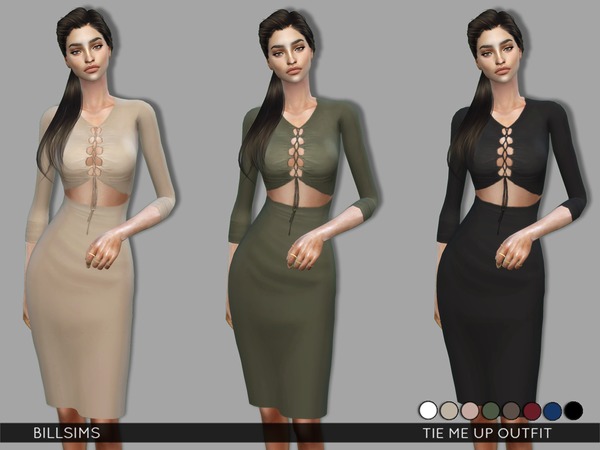  The Sims Resource: Tie Me Up Outfit by Bill Sims