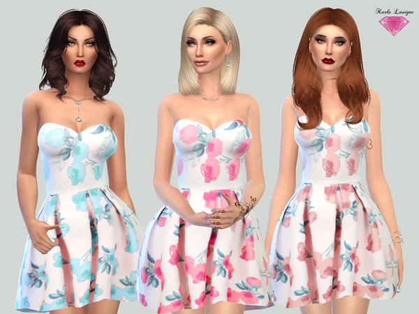  The Sims Resource: Hanna Dress by Karla Lavigne