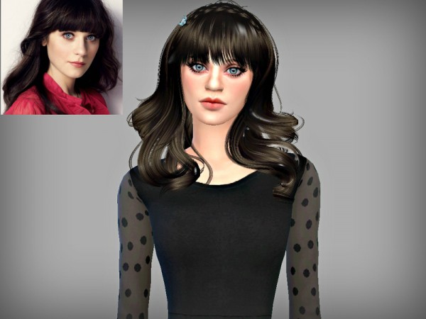  The Sims Resource: Zooey Deschanel sims model by *Softspoken*