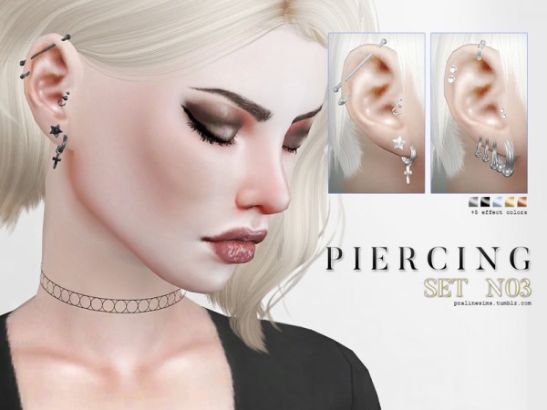  The Sims Resource: Piercing Set N03 by Pralinesims