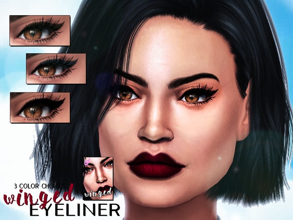  The Sims Resource: Winged Eyeliner by SenpaiSimmer