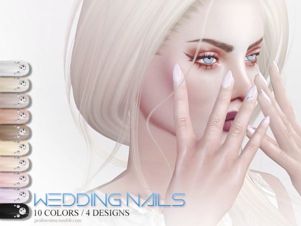  The Sims Resource: Wedding Nails by Pralinesims