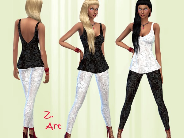  The Sims Resource: Tip Top Lace by Zuckerschnute20