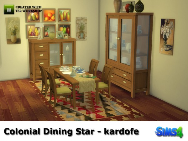  The Sims Resource: Colonial Dining Star by Kardofe