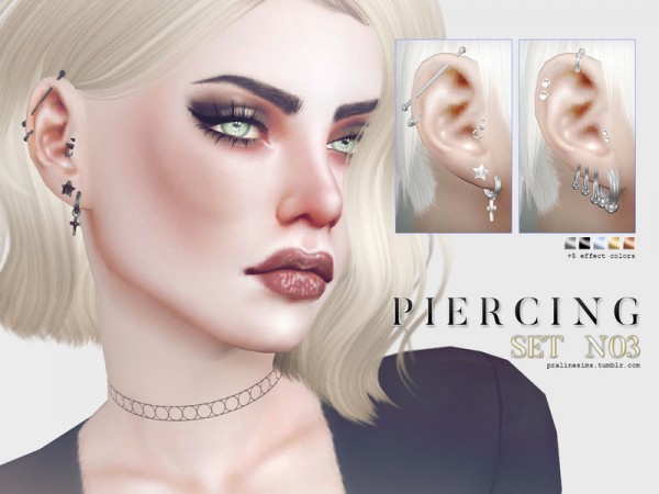  The Sims Resource: Piercing Set N03 by Pralinesims