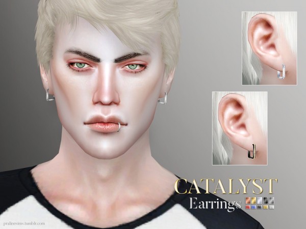  The Sims Resource: Catalyst Earrings by Pralinesims