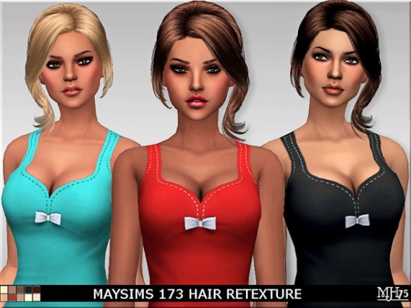  Sims Addictions: Maysims 173 Hair Retexture