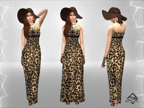  The Sims Resource: Animalier Glam Dress by Devirose