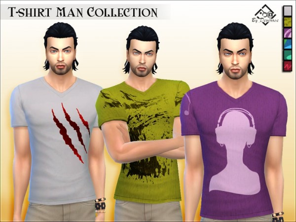  The Sims Resource: Tshirt Man Collection by Devirose