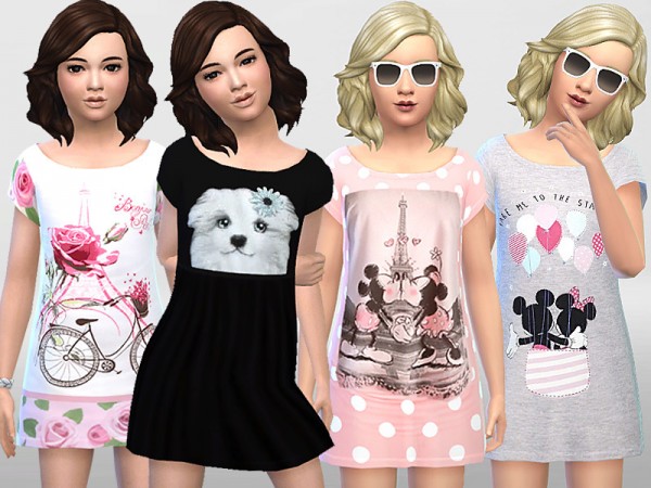  The Sims Resource: Girls Summer Dress 002 by Pinkzombiecupcakes