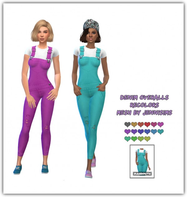  Simsworkshop: Denim Overalls Recolors by maimouth