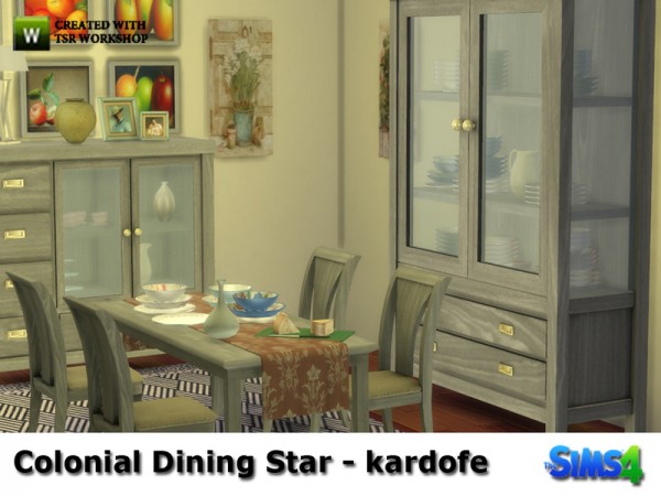  The Sims Resource: Colonial Dining Star by Kardofe