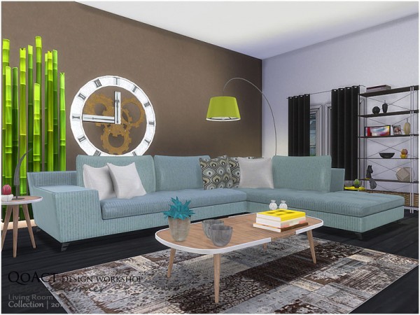  The Sims Resource: Rebecca Corner Livingroom by QoAct