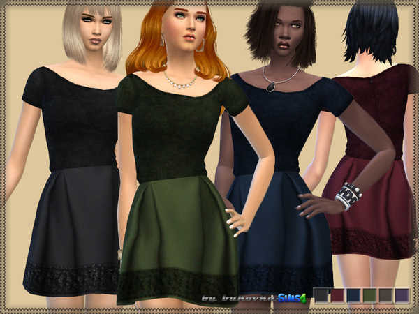  The Sims Resource: Dress Velvet Top by Bukovka