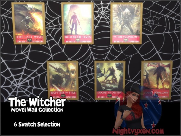 Simsworkshop: The Witcher Novel Covers Wall Collection by Nightvyxen