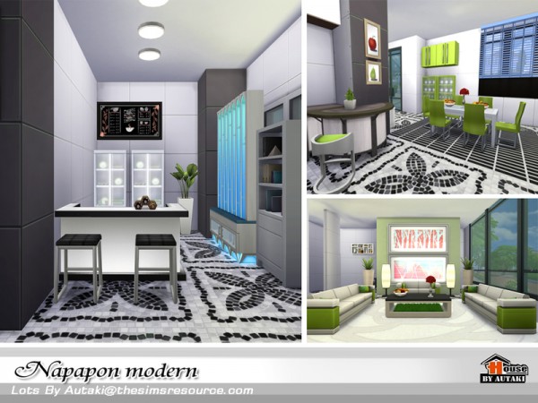  The Sims Resource: Napapon Modern house by autaki