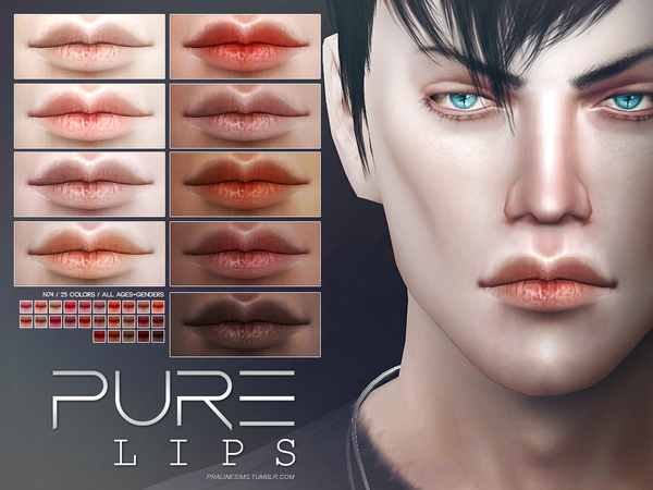  The Sims Resource: Pure Lips N74 by Pralinesims