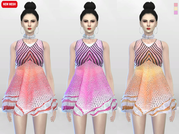  The Sims Resource: Sugar Creme Full Dress by McLayneSims