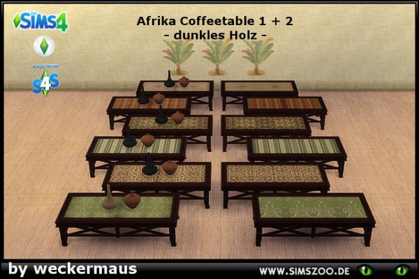  Blackys Sims 4 Zoo: Africa Set Recolors 2   Coffeetable by  weckermaus