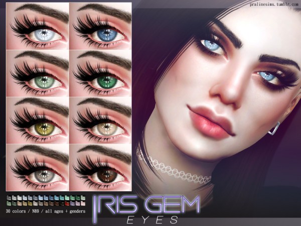  The Sims Resource: Iris Gem Eyes N89 by Pralinesims