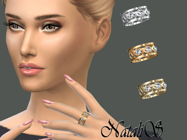  The Sims Resource: NataliS Cage and crystals ring