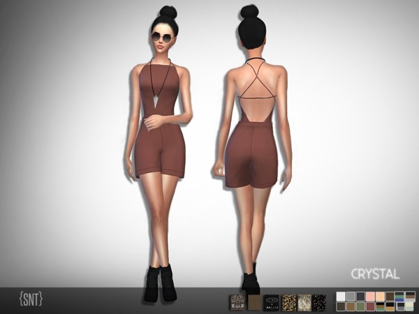  The Sims Resource: Crystal Jumpsuit   Get to Work needed by serenity cc