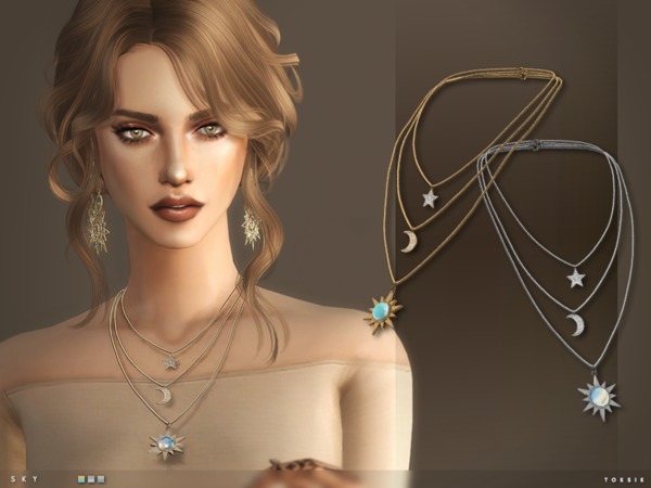  The Sims Resource: Sky Necklace by toksik