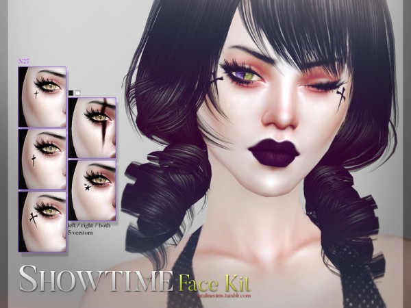  The Sims Resource: Showtime Face Kit N27 by Pralinesims