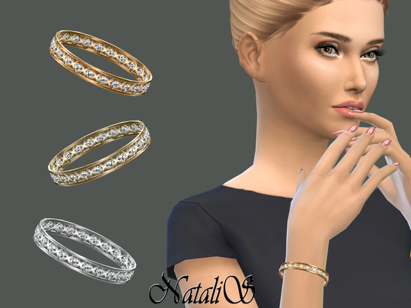 The Sims Resource: Cage and crystals bracelet by NataliS