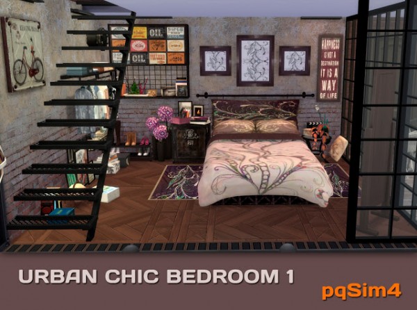  PQSims4: Urban Chic Bedroom 1