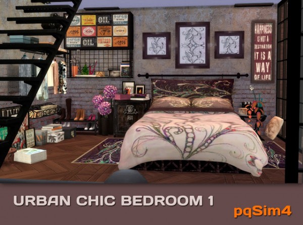  PQSims4: Urban Chic Bedroom 1