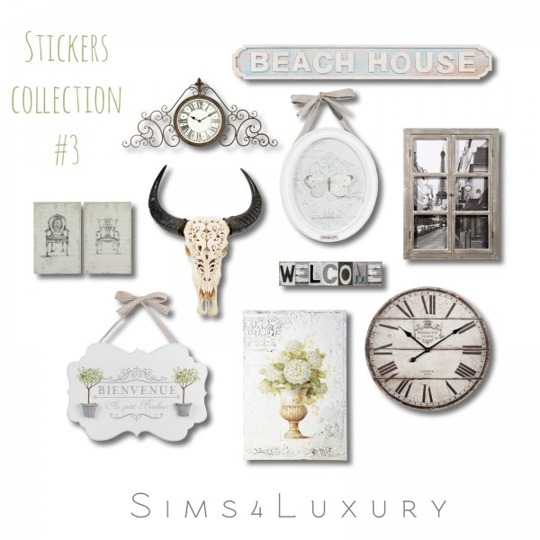  Sims4Luxury: Stickers collection 3
