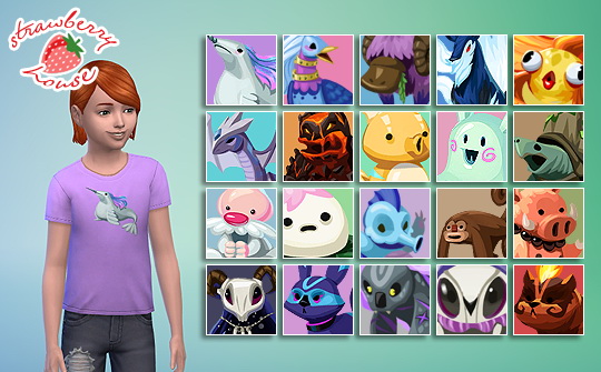  Simsworkshop: Voidcritters Tshirts by StrawberryHouseSims