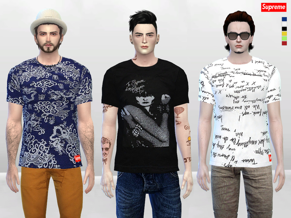 The Sims Resource: Signature Large Tees by McLayneSims