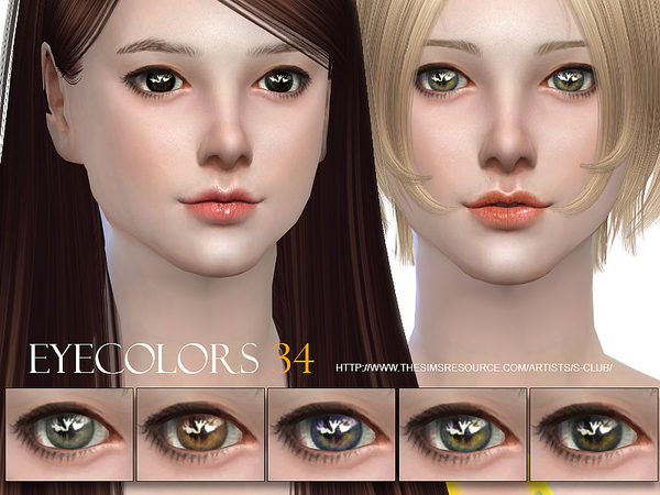  The Sims Resource: Eyecolor 34 by S Club