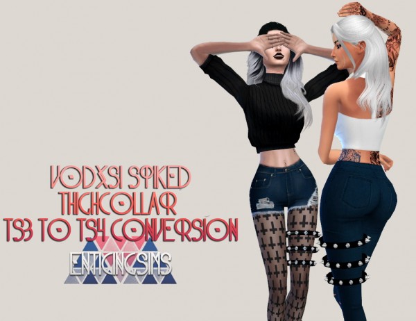 Simsworkshop: Spiked Thigh Collar by EnticingSims