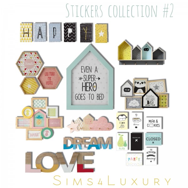  Sims4Luxury: Stickers collection 2