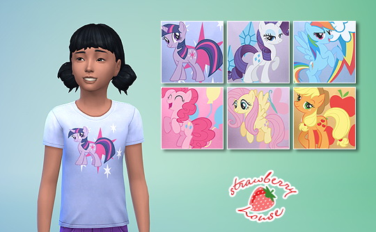  Simsworkshop: My Little Pony Tshirts for Kids by StrawberryHouseSims