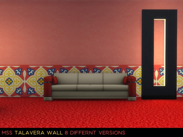  Simsworkshop: Talavera Wall by midnightskysims