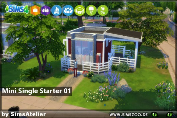 Blackys Sims 4 Zoo: Mini Single Starter by SimsAtelier