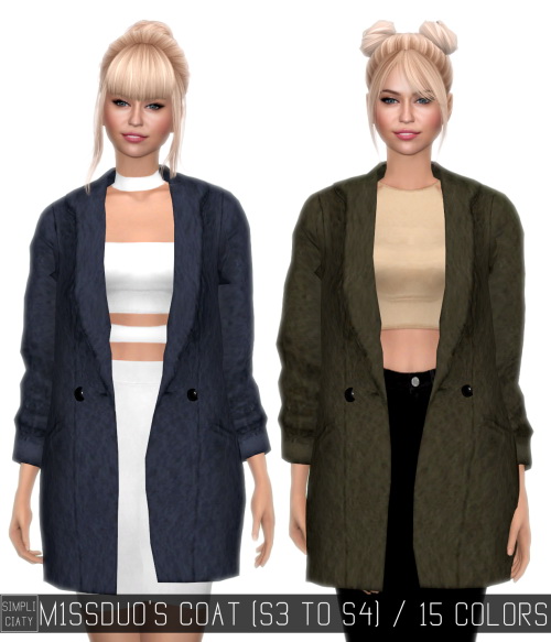  Simpliciaty: M1SSDUO’S COAT converted form TS3 to TS4