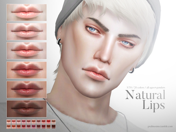  The Sims Resource: Natural Lips N73 by Pralinesims