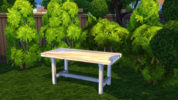  La Luna Rossa Sims: Countryside Wooden Table